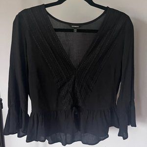 Express Black Peplum Top